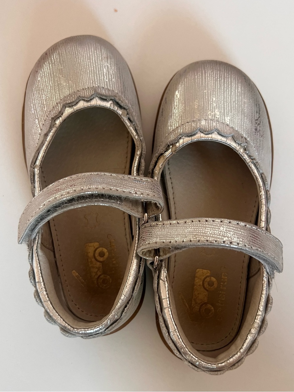 Silver Girls' Mary Jane Shoes by See Kai Run Jane Ii